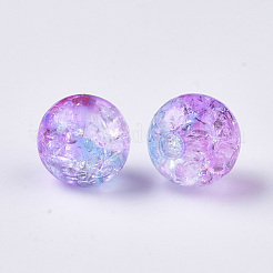 Transparent Crackle Acrylic Beads&nbsp;X-CACR-N002-10