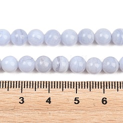 Natural Blue Lace Agate Beads Strands&nbsp;G-D106-A01-6mm