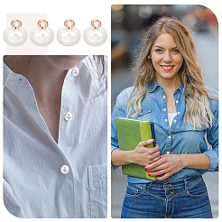 100Pcs Resin Imitation Pearl Buttons&nbsp;BUTT-CY0001-05