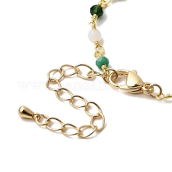 Faceted Glass Beaded Anklets&nbsp;AJEW-AN00379-04