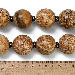 Natural Picture Jasper Beads Strands&nbsp;GG-CBA007A-D08-02