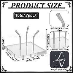 Square Acrylic Display Stands for Raw Stone Mineral Crystal Ball&nbsp;ODIS-WH0028-98