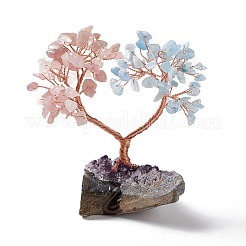 Natural Gemstone Tree Display Decoration&nbsp;DJEW-G027-03RG