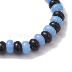 Rondelle Imitation Jade Glass Beads Stretch Bracelets for Women&nbsp;BJEW-JB10789