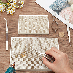 2Pcs 2 Styles Jewlery Honeycomb Quartz Soldering Board&nbsp;FIND-BC0013-39