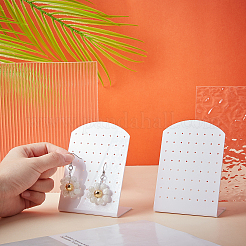 アクリルイヤリングスタンドディスプレイ4個  L字型  ホワイト  4.65x8x11.1cm&nbsp;EDIS-PH0001-13