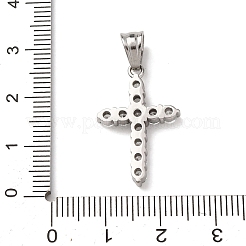 304 Stainless Steel Cubic Zirconia Pendants&nbsp;STAS-C102-01C-P