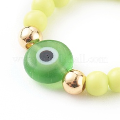 Acrylic Beaded Stretch Rings&nbsp;RJEW-JR00340