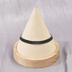 女性用304ステンレススチールラインストーンカップチェーンブレスレット  正方形  ジェット  6-3/4インチ（17.3cm）&nbsp;BJEW-Z143-23P-02