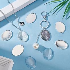 DIY Oval Blank Dome Pendant Making Kit&nbsp;DIY-PH0017-52