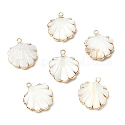 10Pcs Electroplated Natural Freshwater Shell Pendants&nbsp;SHEL-CJ0001-39