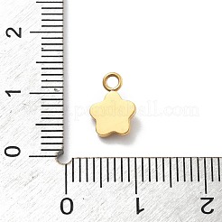 花 304 ステンレス ラインストーン チャーム  イオンプレーティング（ip）  14KGP本金メッキ  ミックスカラー  9.5x7x2.5mm  穴：1.6mm&nbsp;STAS-L283-29G