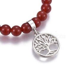 Natural Carnelian Charm Bracelets&nbsp;BJEW-I275-B05