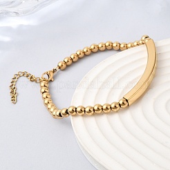 304 Stainless Steel Beaded Bracelets&nbsp;BJEW-D408-02G