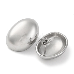 304 Stainless Steel Oval Stud Earrings&nbsp;EJEW-D281-04S