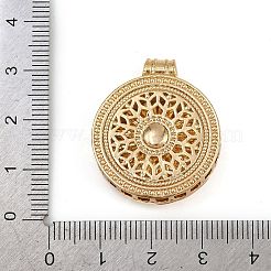 Brass Micro Pave Cubic Zirconia Rotating Pendants&nbsp;KK-P332-02A-G