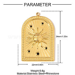 304 Stainless Steel Pendants&nbsp;STAS-OY006-71G