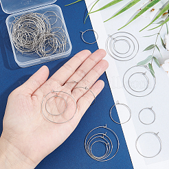 316 Surgical Stainless Steel Hoop Earrings Findings&nbsp;STAS-UN0002-79P
