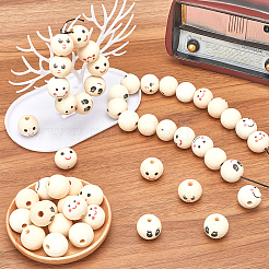 Wood European Beads&nbsp;WOOD-GF0002-24B