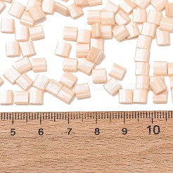 MIYUKIティラビーズ  日本製シードビーズ  2穴  （tl593) ライトキャラメルセイロン  5x5x1.9mm  穴：0.8mm  約5900個/500g&nbsp;SEED-MY05-TL593