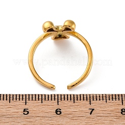 女性用304ステンレススチールオープンカフリング  文字L  18KGP本金メッキ  文字y  13~14x7~15mm&nbsp;RJEW-M060-01G-25
