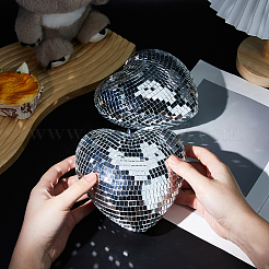 Heart Glass Mirror Ball Reflective Ball&nbsp;AJEW-WH0036-123A