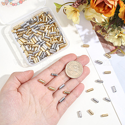 真鍮製イヤーナット 2色 160個  ピアスバックキャッチ  中にシリコーンを使って  コラム  ミックスカラー  10x4mm  穴：0.5mm  80個/カラー&nbsp;KK-PA0001-21