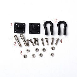 アロイクライミングトレーラー牽引フックバックル  ウインチシャックルアクセサリー  ブラック  14x14x22mm&nbsp;FIND-WH0067-83