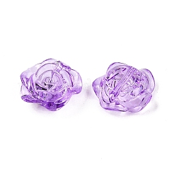 透明なアクリルビーズ  ローズ  ライラック  17.5x18x6.5mm  穴：1.6mm&nbsp;OACR-N137-32A