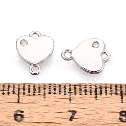 925 Sterling Silver Micro Pave Clear Cubic Zirconia Connector Charms&nbsp;STER-N016-63P