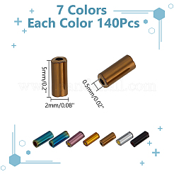 63g 7スタイルガラスビューグルビーズ  ミックスカラー  5x2mm  穴：0.5mm  約9g /スタイル&nbsp;SEED-AR0001-42
