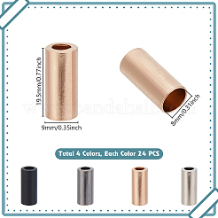 96Pcs 4 Colors Alloy End Caps&nbsp;FIND-GA0005-23