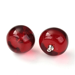 Resin Pendants with Glass Kernel and Stainless Steel Top Ring&nbsp;RESI-A015-01