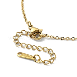 Golden Brass with Cubic Zirconia Heart Pendant Necklace&nbsp;NJEW-JN04592