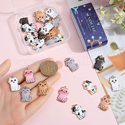 28Pcs 7 Colors Rack Plating Alloy Enamel Pendants&nbsp;FIND-SC0012-10