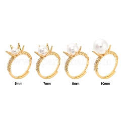 Adjustable Brass Ring Findings&nbsp;KK-WH0062-40G
