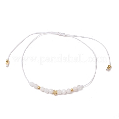 Natural Round Moonstone Beads Braided Bead Bracelets for Women&nbsp;BJEW-JB11655-02