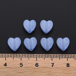 模造ゼリーアクリルビーズ  ハート  ミディアムスレートブルー  8x8.5x5.5mm  穴：2.5mm  約2030個/500g&nbsp;MACR-S373-95-EA01