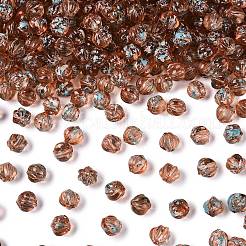 ピカソの透明ガラスビーズ  カボチャ  砂茶色  8.5~9mm  穴：0.9~1.2mm  約750個/ポンド&nbsp;SEED-Q039-04I