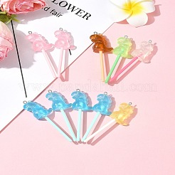 10Pcs Luminous Translucent Resin Big Pendants&nbsp;FIND-FS0002-91E