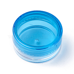プラスチック化粧品クリームジャー  空の詰め替え可能なボトル  ブルー  2.95x1.45cm  容量：3g&nbsp;AJEW-WH0096-82E