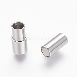 Tarnish Resistant 304 Stainless Steel Magnetic Clasps with Glue-in Ends&nbsp;STAS-K122-29