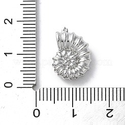 真鍮チャーム  カドミウムフリー＆ニッケルフリー＆鉛フリー  海のカタツムリ  プラチナ  16.5x11x5mm  穴：1.4mm&nbsp;LS-KK-S513-05A-P