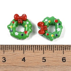 クリスマス不透明樹脂デコデンカボション  クリスマスリース  13x12.5x5mm&nbsp;CRES-M036-03O