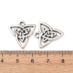 合金のチベット風チャーム  編み込み結びチャーム  アンティークシルバー  20x19x2mm  穴：2.2mm  約656個/1000g&nbsp;FIND-C094-28A-AS