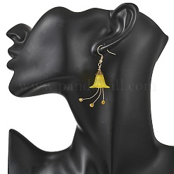 Flower Glass & Acrylic Dangle Earrings&nbsp;EJEW-JE06764