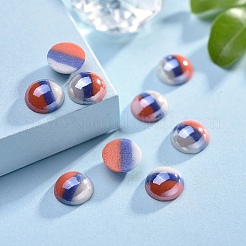 Opaque Glass Cabochons&nbsp;GGLA-S038-12F-8mm