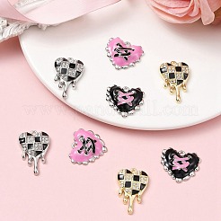 8Pcs 4 Style Valentine's Day Alloy Enamel Pendants&nbsp;FIND-FS0001-90