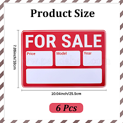 6Pcs Paper For Sale Sign Car Stickers&nbsp;DIY-CP0014-03