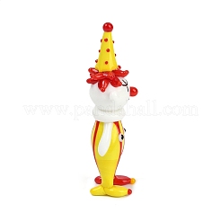 Handmade Lampwork Clown Display Decorations&nbsp;LAMP-Q005-12E
